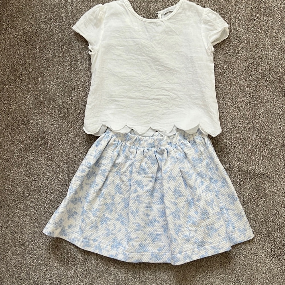 Blue and white set size 6/116cm brand new no tags made in Portugal 100% cotton